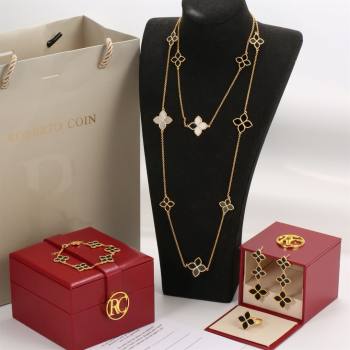 Roberto Coin PRINCESS FLOWER Necklace/Earrings/Bracelet/Ring R031311 Black 2025 (YF-25031311)