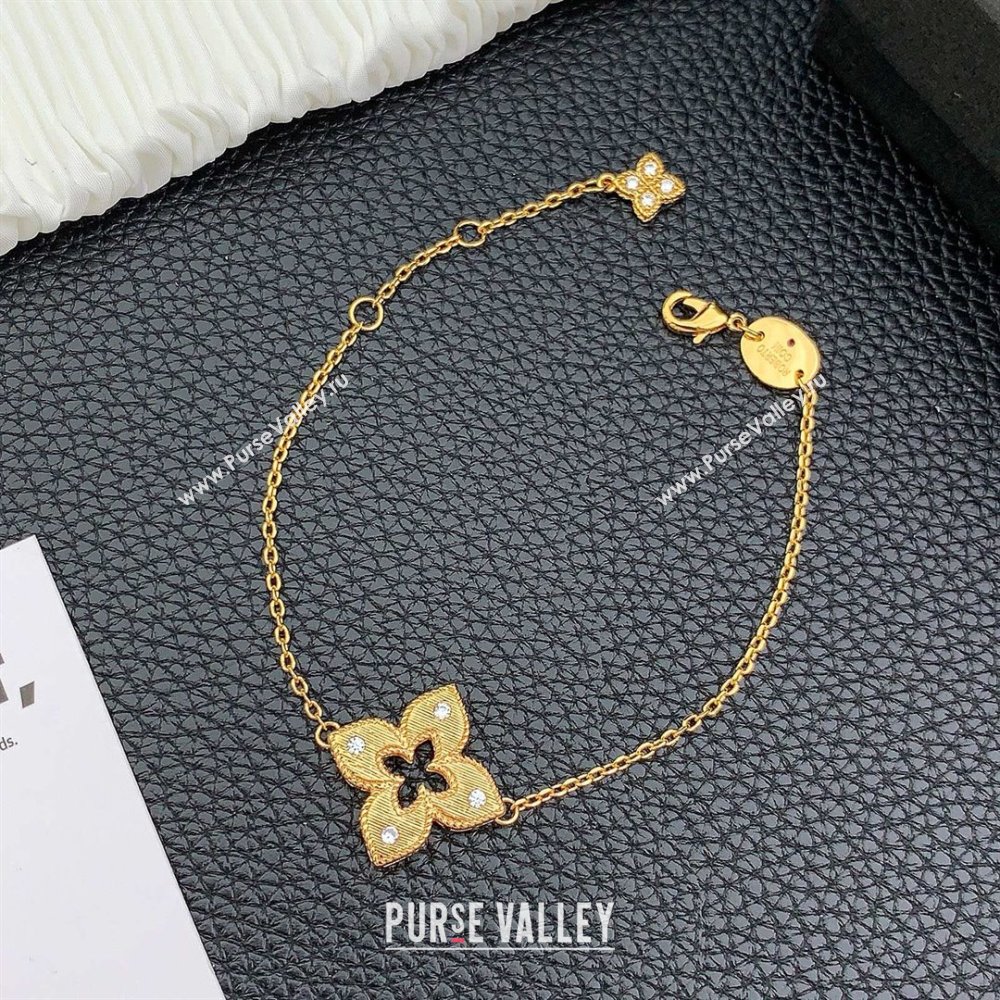 Roberto Coin VENETIAN PRINCESS Bracelet with Crystals R031222 Gold 2025 (YF-25031222)