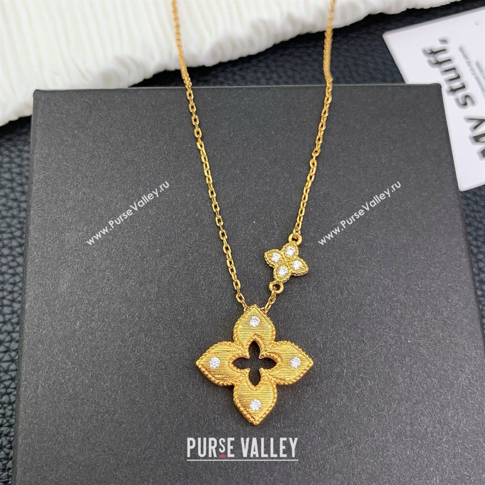 Roberto Coin VENETIAN PRINCESS Necklace with Crystals R031225 Gold 2025 (YF-25031225)