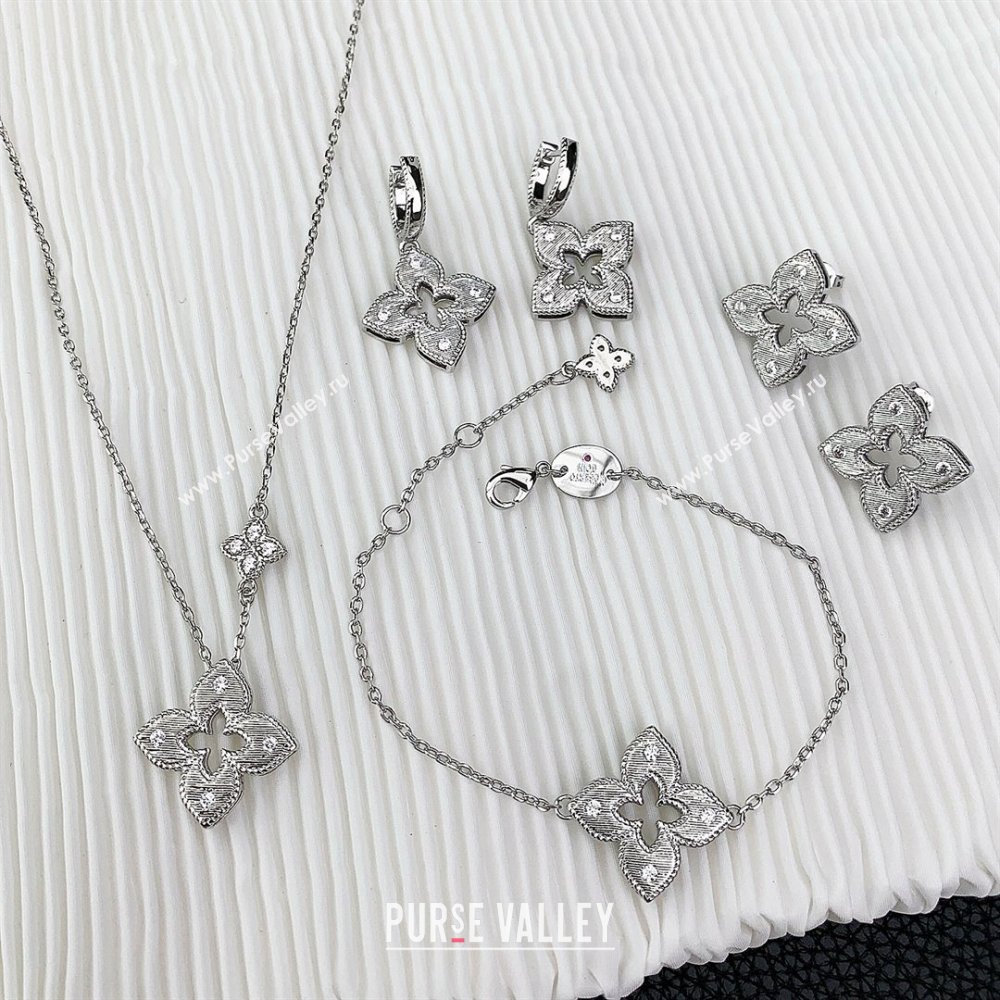 Roberto Coin VENETIAN PRINCESS Earrings with Crystals R031228 Silver 2025 (YF-25031228)