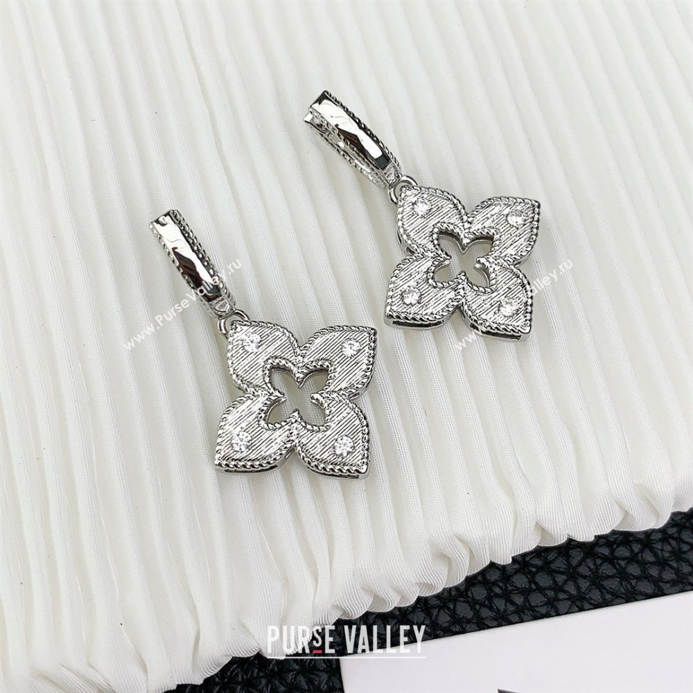 Roberto Coin VENETIAN PRINCESS Earrings with Crystals R031227 Silver 2025 (YF-25031227)