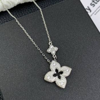 Roberto Coin VENETIAN PRINCESS Necklace with Crystals R031229 Silver 2025 (YF-25031229)