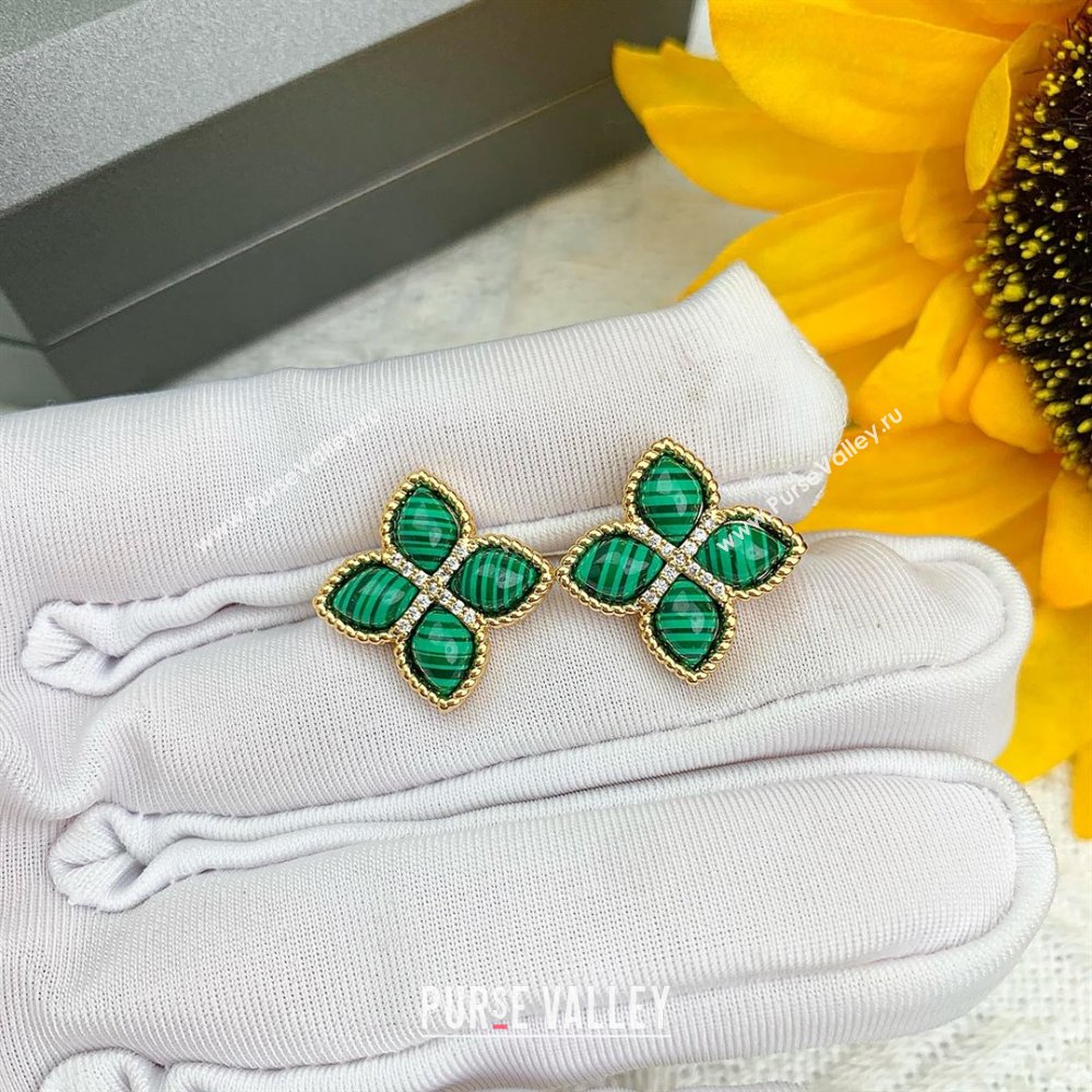 Roberto Coin PRINCESS FLOWER Earrings R031317 Green 2025 (YF-25031317)