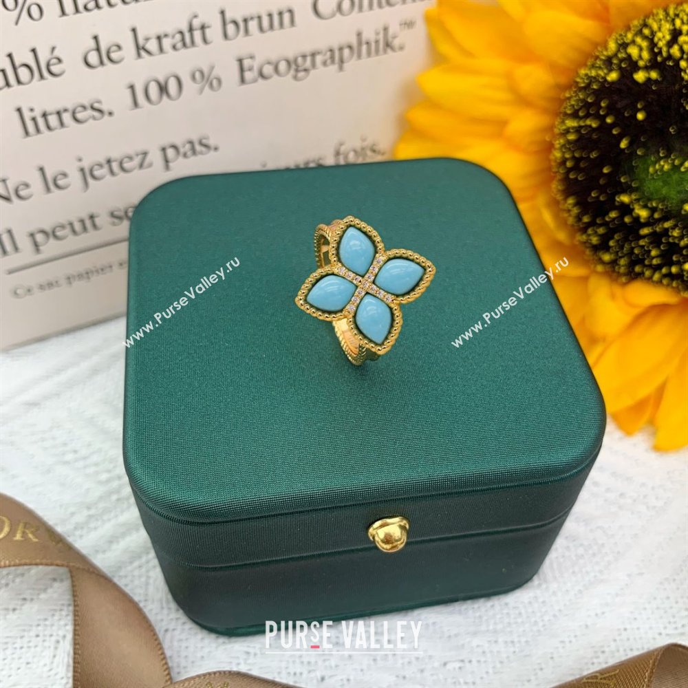 Roberto Coin PRINCESS FLOWER Ring R031323 Blue 2025 (YF-25031323)
