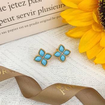 Roberto Coin PRINCESS FLOWER Earrings R031321 Blue 2025 (YF-25031321)