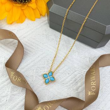 Roberto Coin PRINCESS FLOWER Necklace R031322 Blue 2025 (YF-25031322)