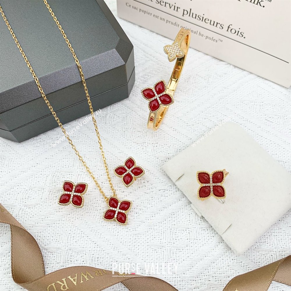 Roberto Coin PRINCESS FLOWER Earrings R031325 Red 2025 (YF-25031325)