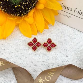 Roberto Coin PRINCESS FLOWER Earrings R031325 Red 2025 (YF-25031325)
