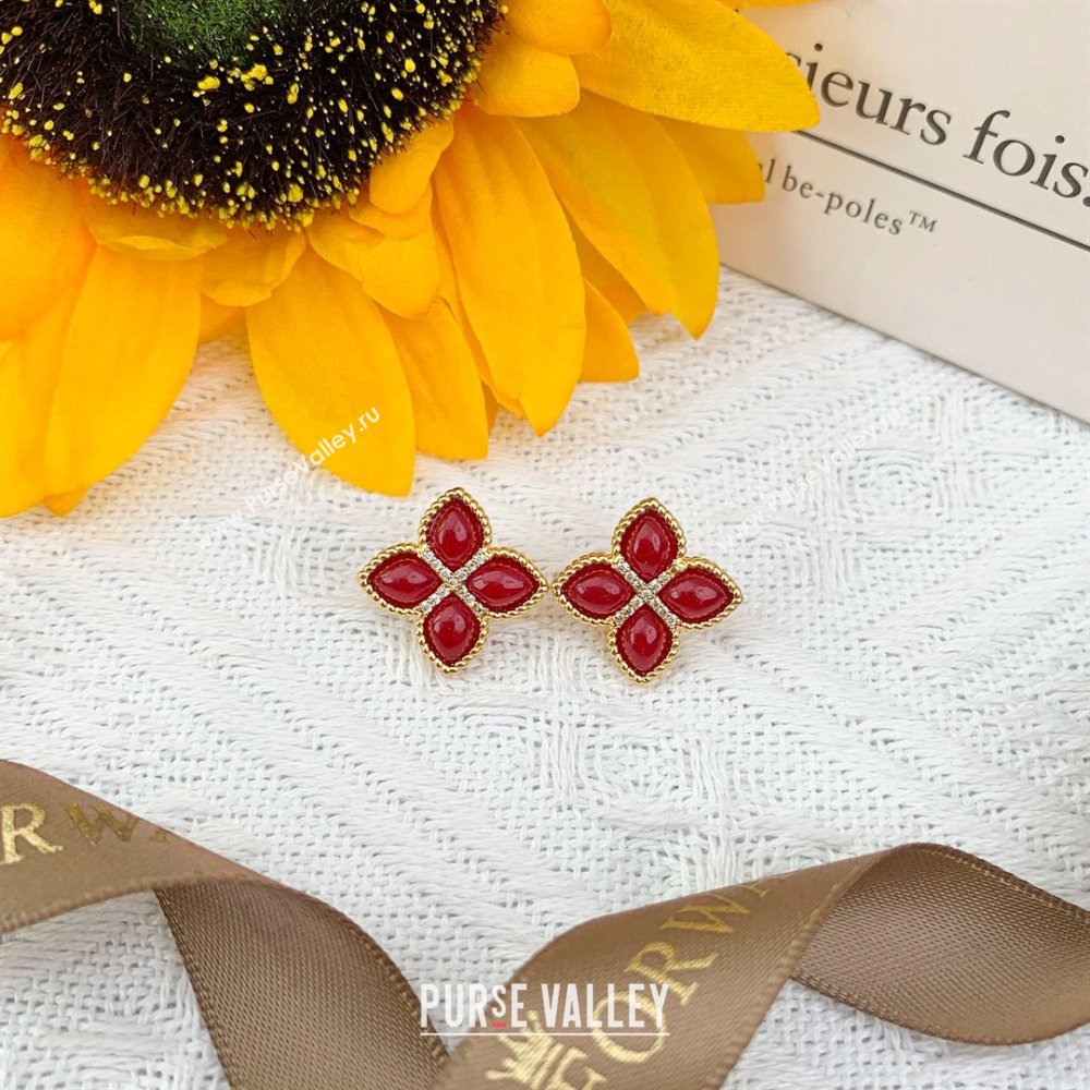 Roberto Coin PRINCESS FLOWER Earrings R031325 Red 2025 (YF-25031325)