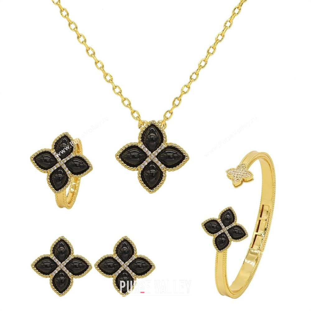 Roberto Coin PRINCESS FLOWER Bracelet R031332 Black 2025 (YF-25031332)