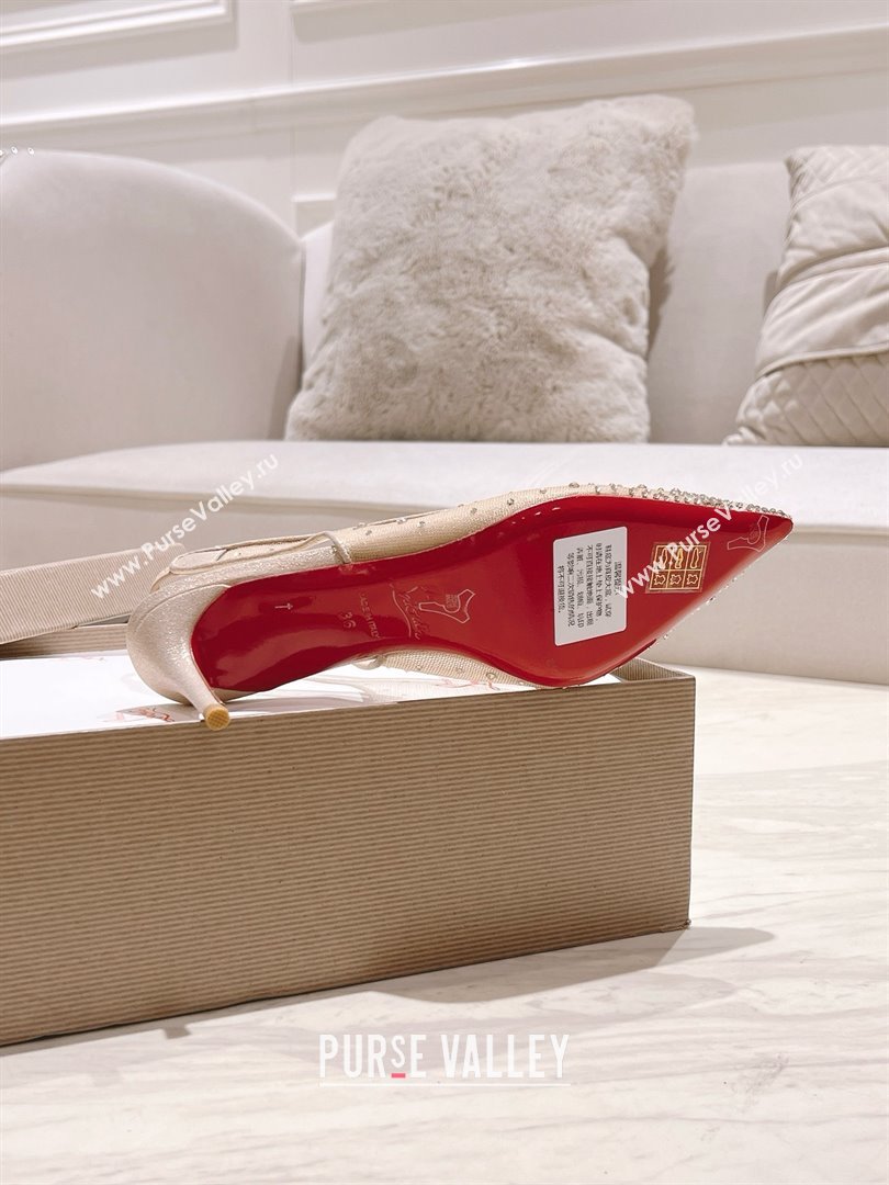 Christian Louboutin Mesh Pump with Crystals 85MM CL031803 Nude 2025 (MD-25031803)