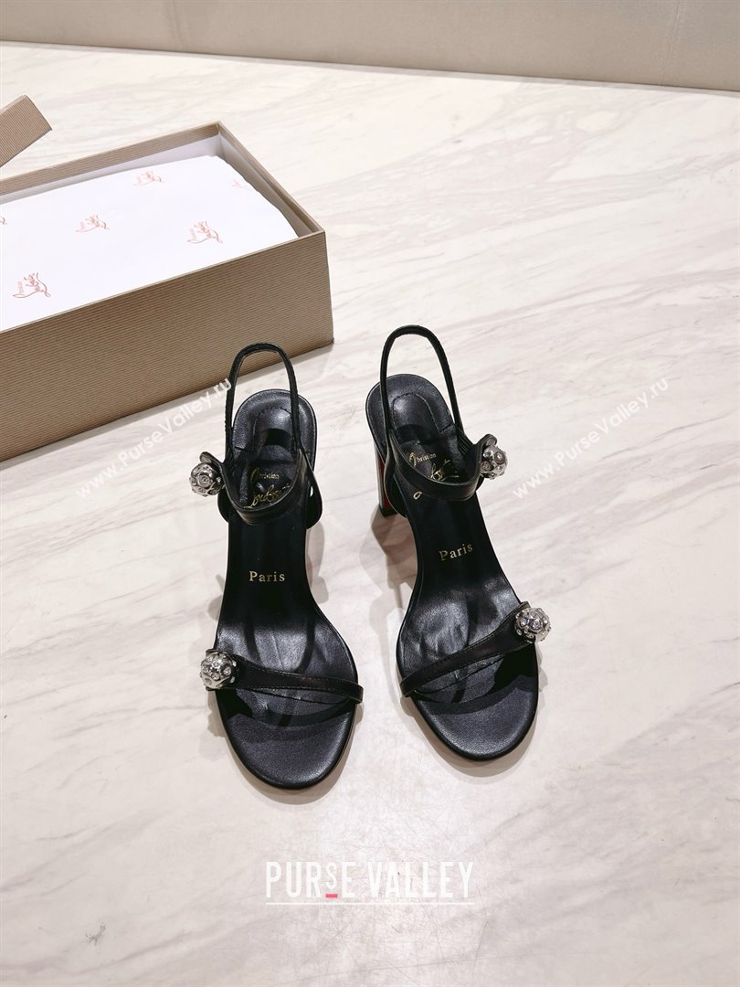Christian Louboutin Calfskin Atmospheria Sandals 105MM CL031806 Black 2025 (MD-25031806)