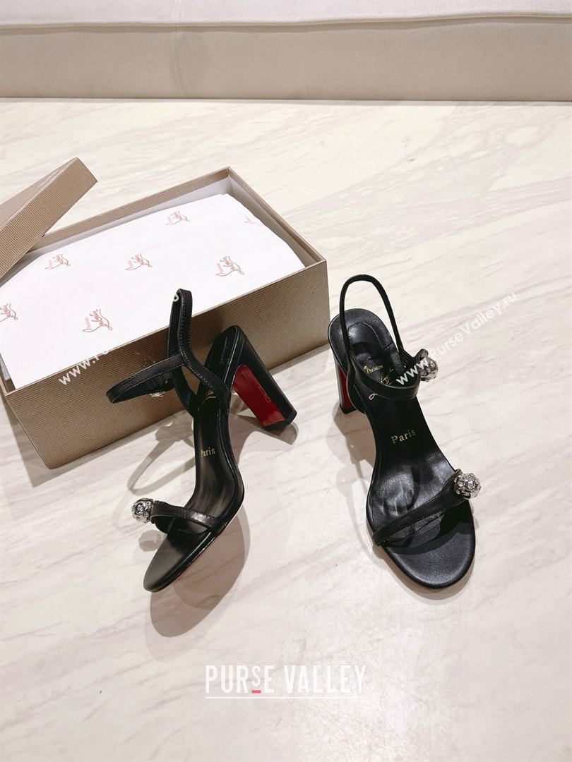 Christian Louboutin Calfskin Atmospheria Sandals 105MM CL031806 Black 2025 (MD-25031806)
