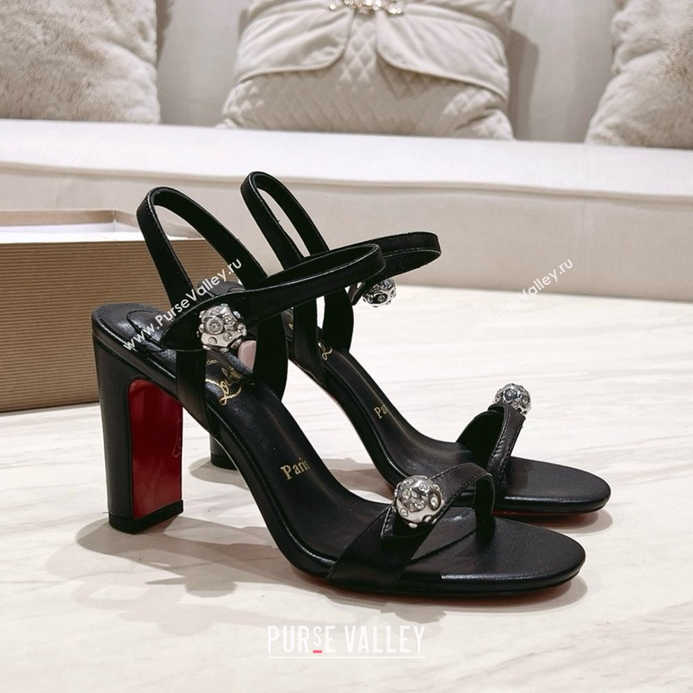 Christian Louboutin Calfskin Atmospheria Sandals 105MM CL031806 Black 2025 (MD-25031806)