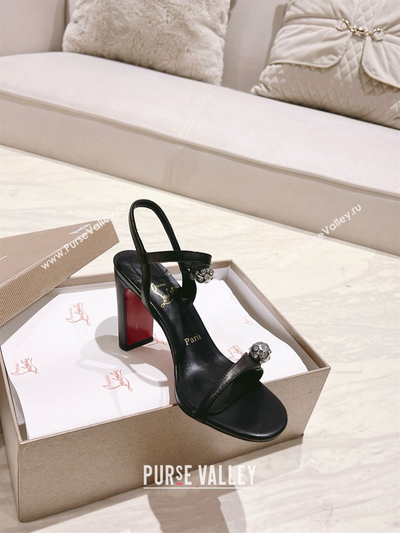 Christian Louboutin Calfskin Atmospheria Sandals 105MM CL031806 Black 2025 (MD-25031806)