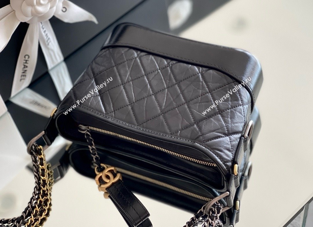 Chanel Aged Calfskin Small Gabrielle Hobo Bag A91810 Black 2025 Top Quality (MHE-25031906)