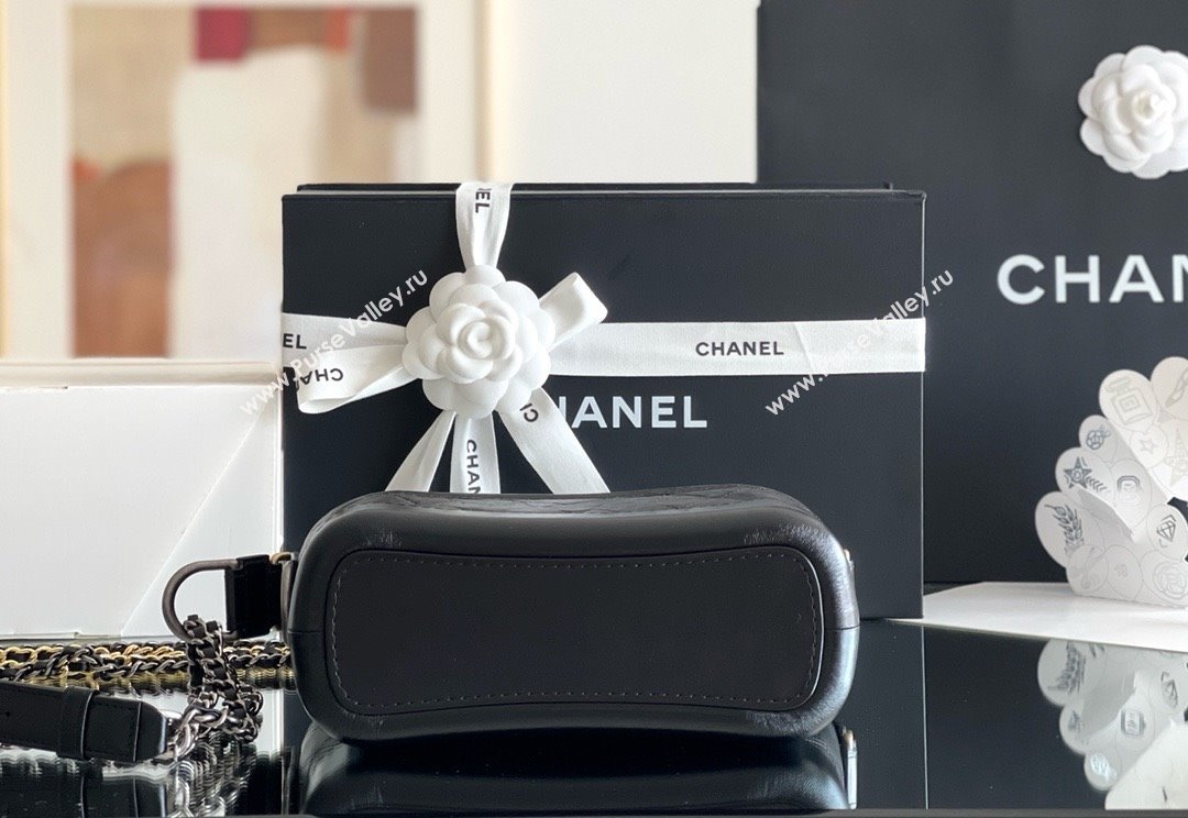 Chanel Aged Calfskin Small Gabrielle Hobo Bag A91810 Black 2025 Top Quality (MHE-25031906)