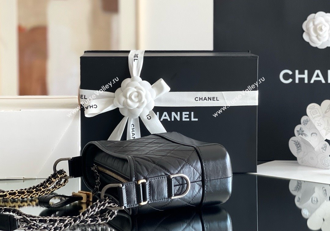 Chanel Aged Calfskin Small Gabrielle Hobo Bag A91810 Black 2025 Top Quality (MHE-25031906)
