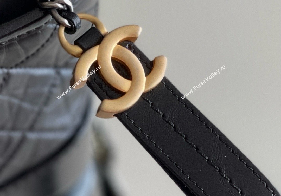 Chanel Aged Calfskin Small Gabrielle Hobo Bag A91810 Black 2025 Top Quality (MHE-25031906)