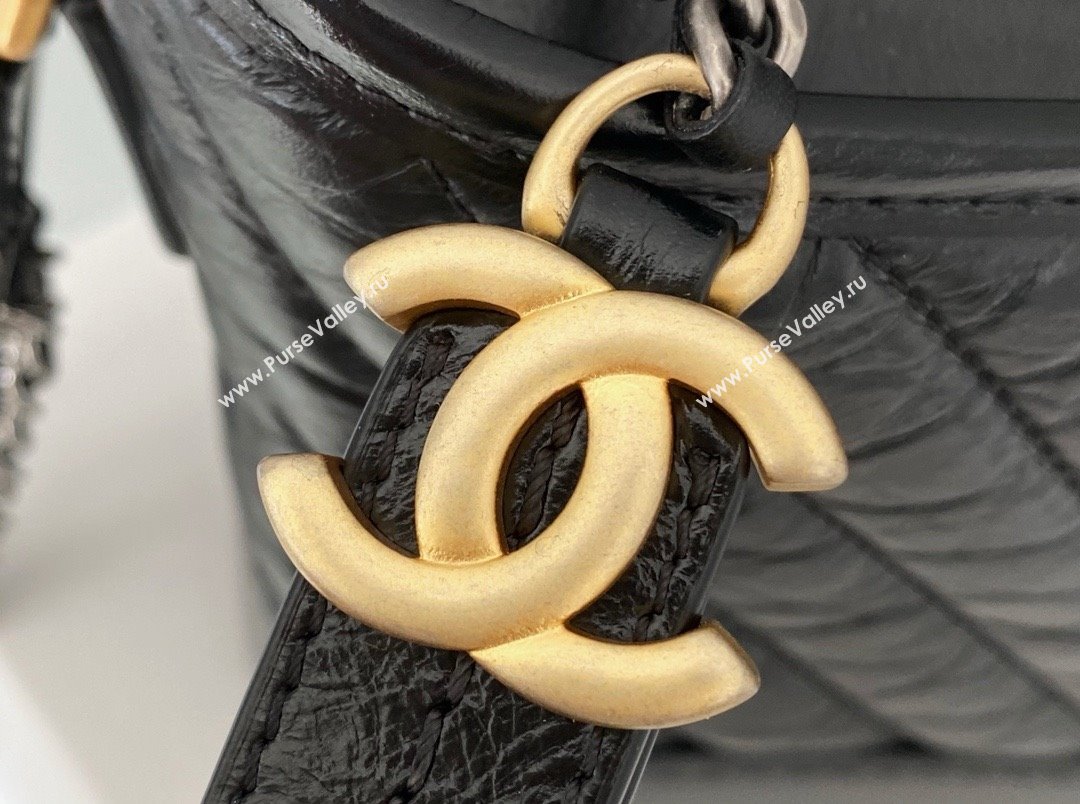 Chanel Chevron Calfskin Small Gabrielle Hobo Bag A91810 Black 2025 Top Quality (MHE-25031907)