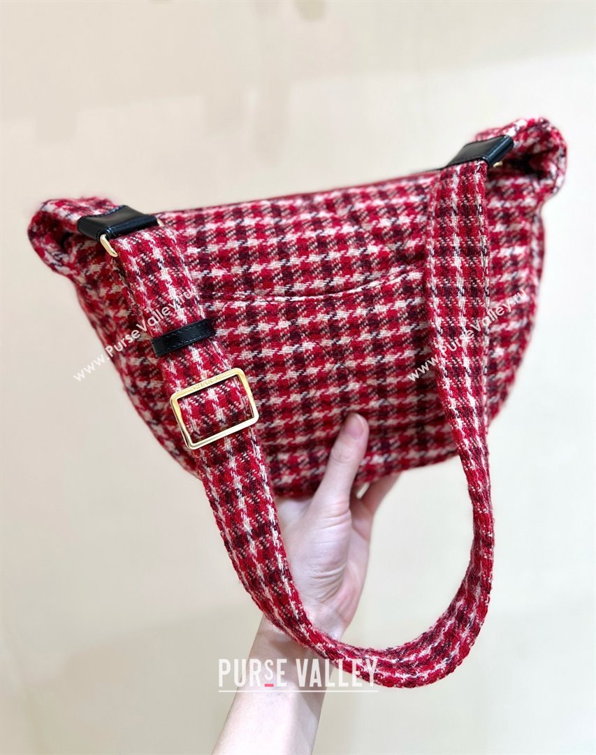Chanel Tweed Large Hobo Bag Red AS5052 Red 2025 Top Quality (SHUNY-25031908)