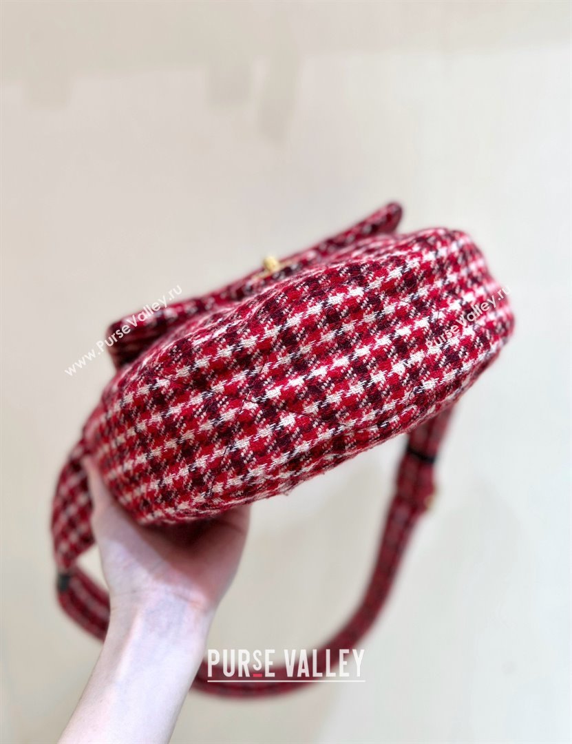 Chanel Tweed Large Hobo Bag Red AS5052 Red 2025 Top Quality (SHUNY-25031908)