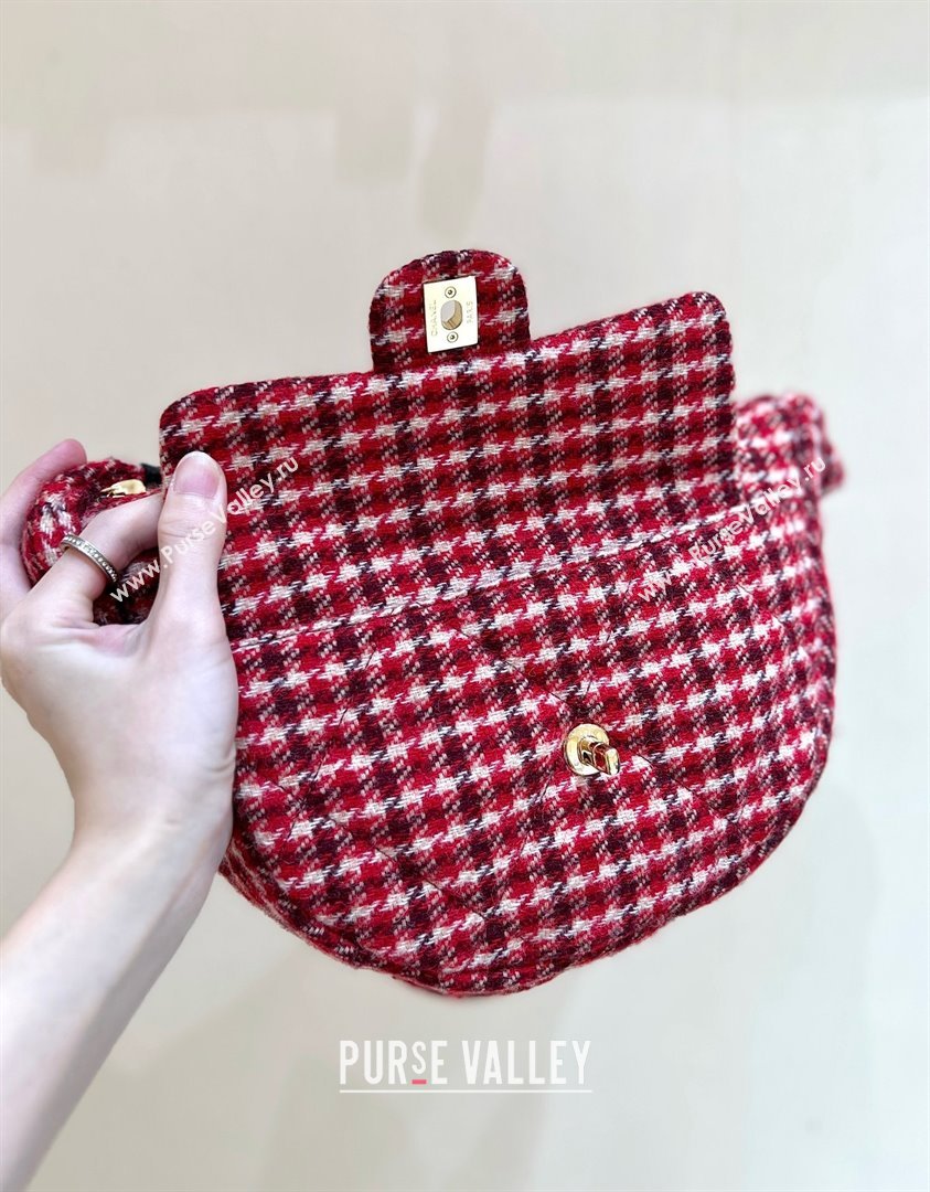 Chanel Tweed Large Hobo Bag Red AS5052 Red 2025 Top Quality (SHUNY-25031908)
