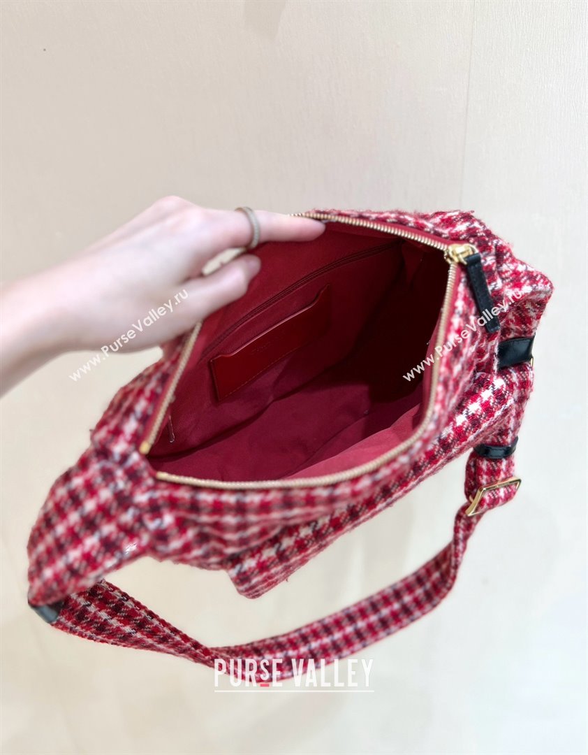 Chanel Tweed Large Hobo Bag Red AS5052 Red 2025 Top Quality (SHUNY-25031908)