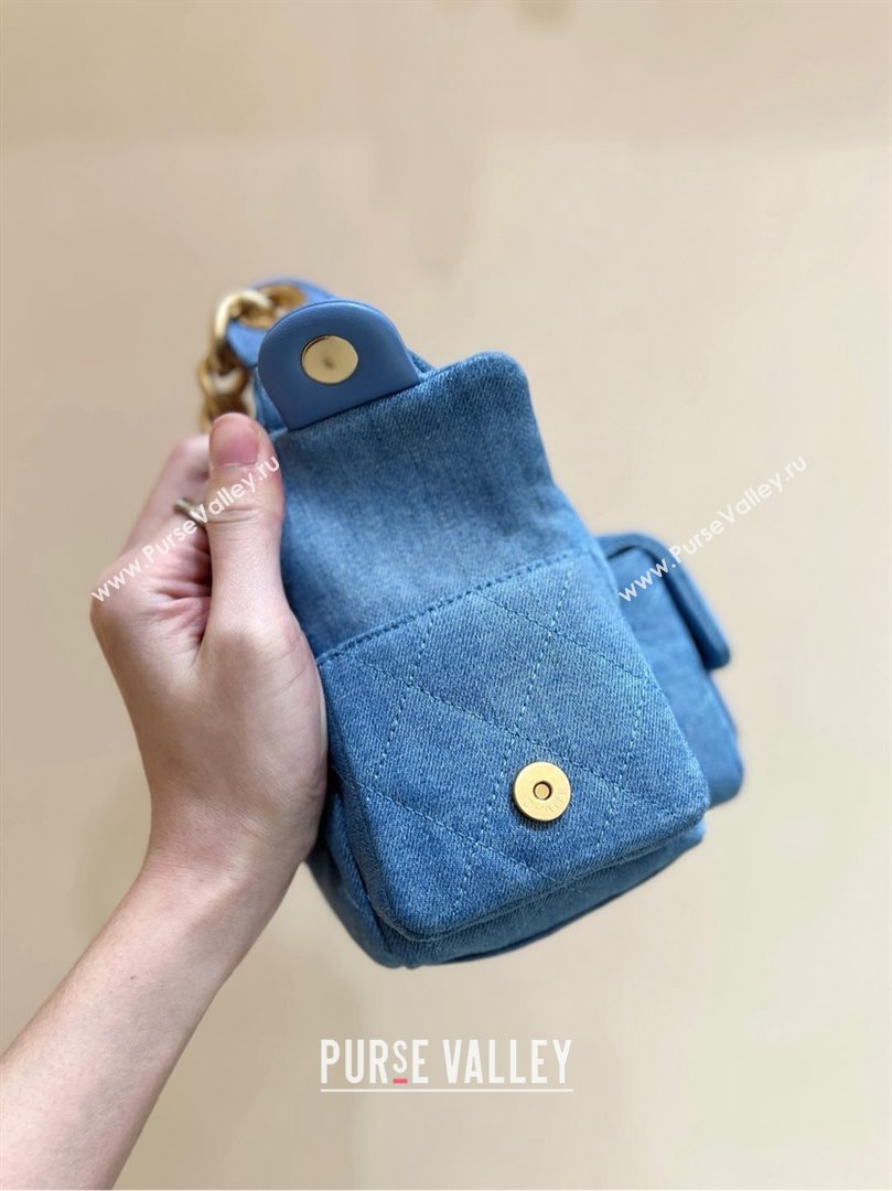 Chanel Washed Denim Maxi Hobo Bag AS5339 Light Blue 2025 Top Quality (SHUNY-25031912)