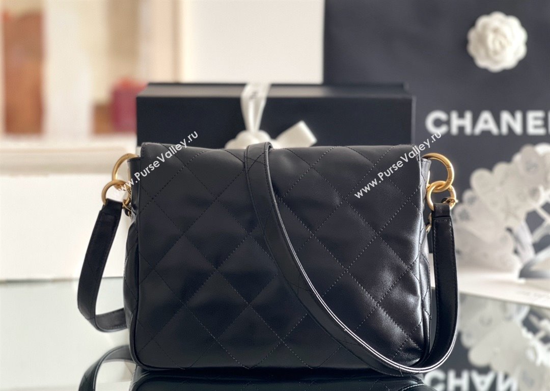 Chanel Small Messenger Bag in Black Calfskin AS4743 2025 Top Quality (MHE-25031902)