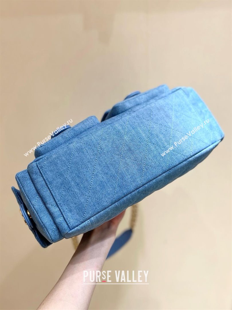 Chanel Washed Denim Large Hobo Bag AS5302 Light Blue 2025 Top Quality (SHUNY-25031909)