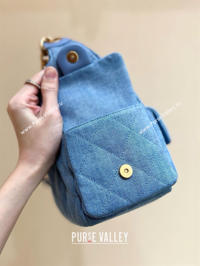 Chanel Washed Denim Large Hobo Bag AS5302 Light Blue 2025 Top Quality (SHUNY-25031909)