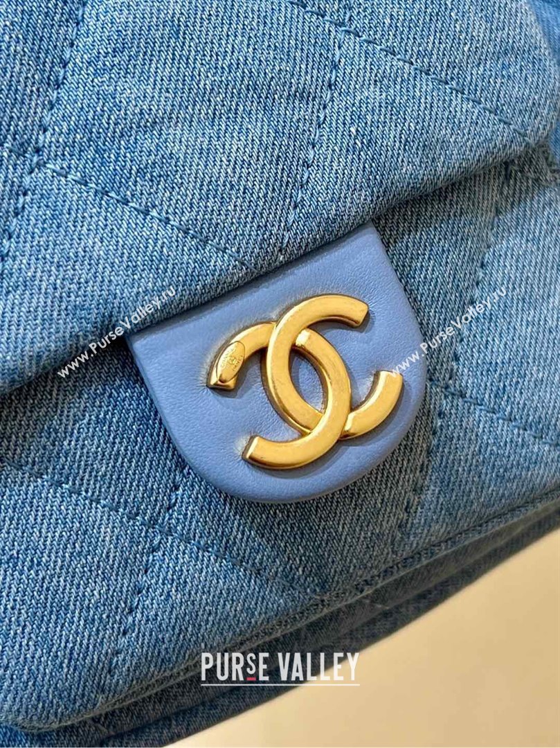 Chanel Washed Denim Large Hobo Bag AS5302 Light Blue 2025 Top Quality (SHUNY-25031909)