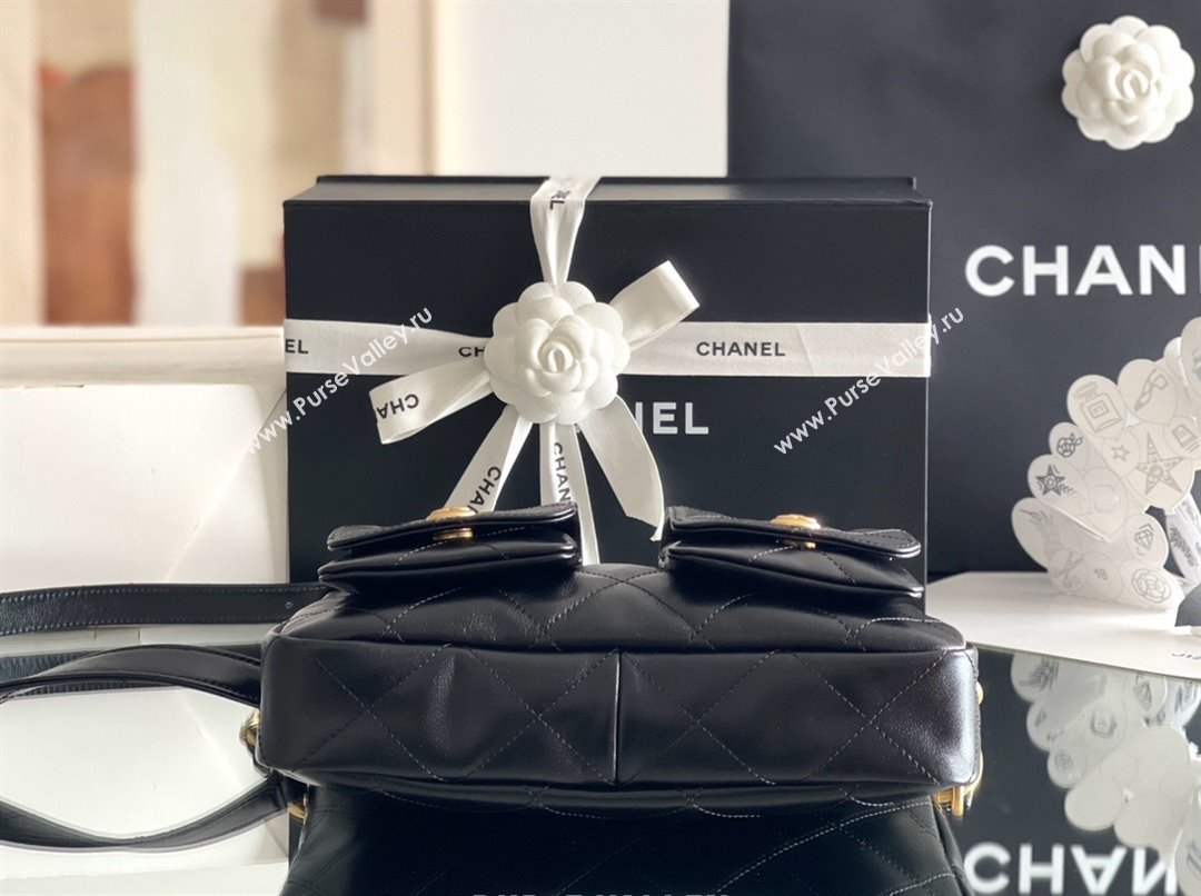 Chanel Small Messenger Bag in Black Calfskin AS4743 2025 Top Quality (MHE-25031902)