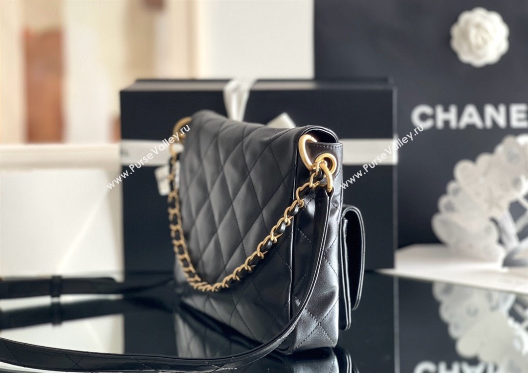 Chanel Small Messenger Bag in Black Calfskin AS4743 2025 Top Quality (MHE-25031902)