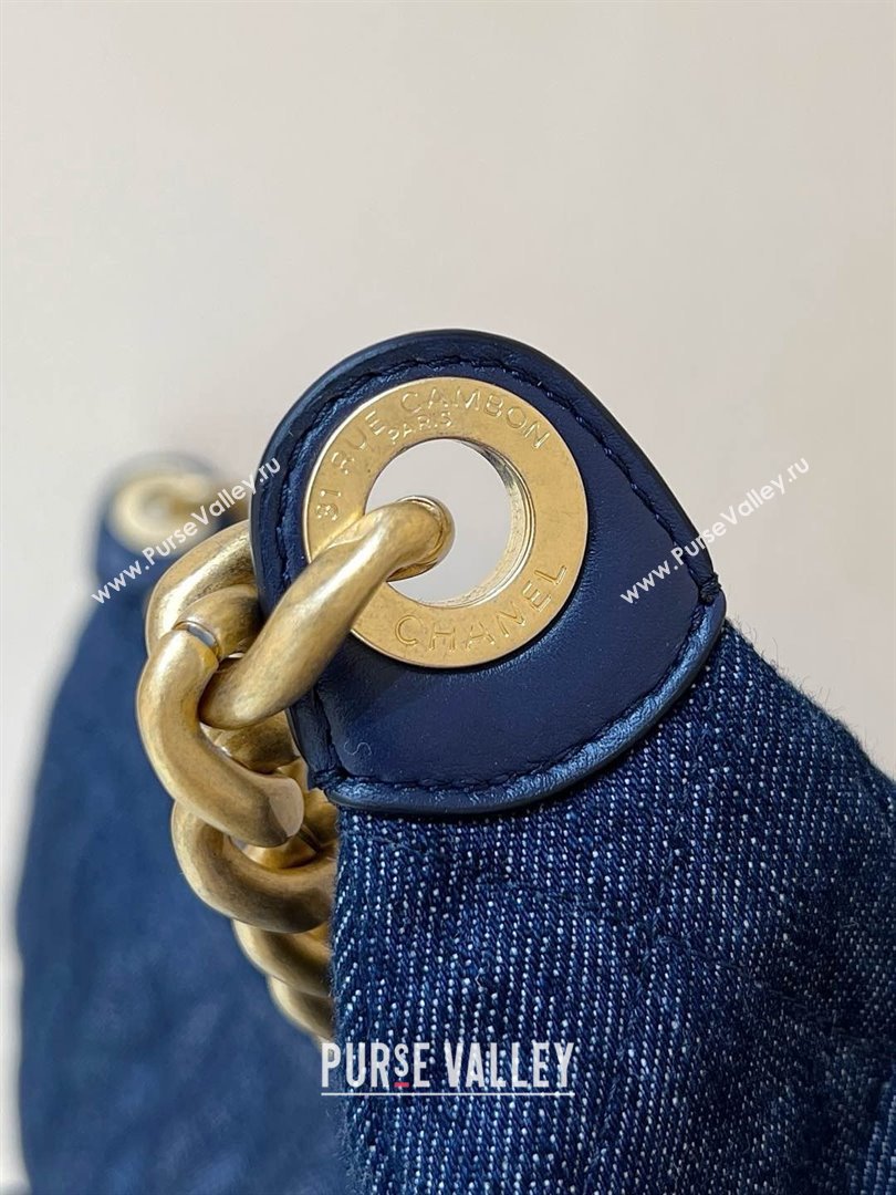 Chanel Washed Denim Large Hobo Bag AS5302 Deep Blue 2025 Top Quality (SHUNY-25031910)