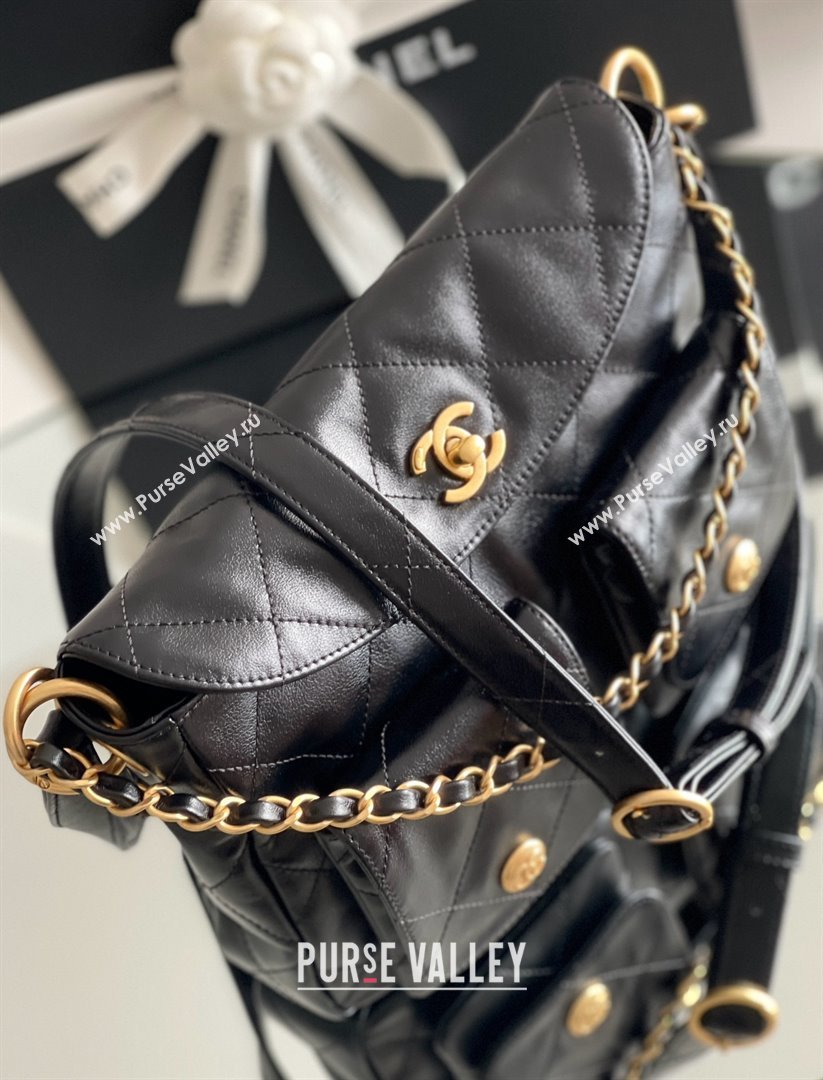 Chanel Small Messenger Bag in Black Calfskin AS4743 2025 Top Quality (MHE-25031902)