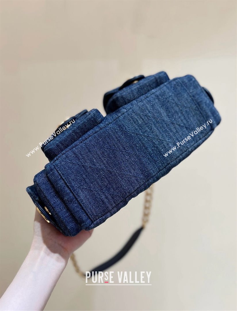 Chanel Washed Denim Maxi Hobo Bag AS5339 Deep Blue 2025 Top Quality (SHUNY-25031911)