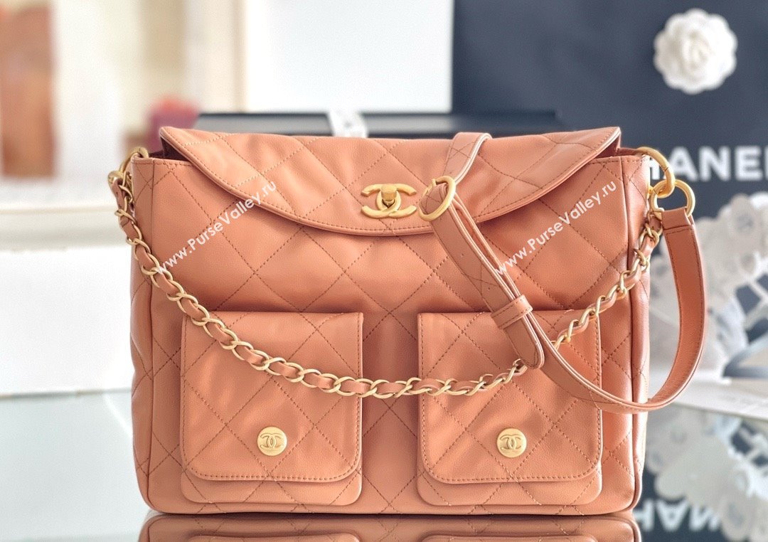 Chanel Medium Messenger Bag in Brown Calfskin AS4668 2025 Top Quality (MHE-25031901)