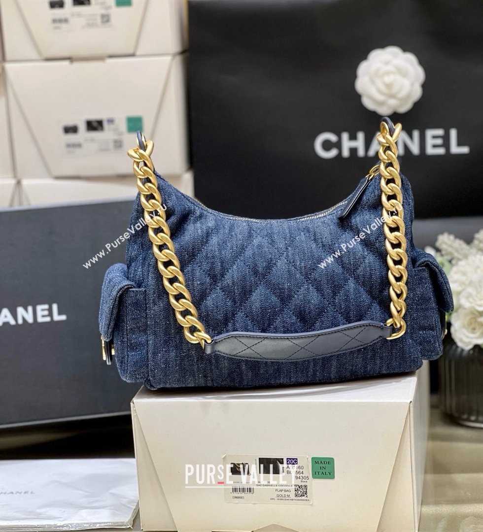 Chanel Washed Denim Maxi Hobo Bag AS5339 Deep Blue 2025 Top Quality (SHUNY-25031911)