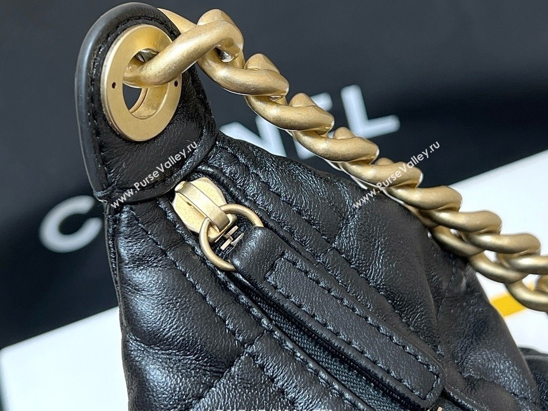 Chanel Lambskin Large Hobo Bag AS5302 Black 2025 Top Quality (SHUNY-25031913)