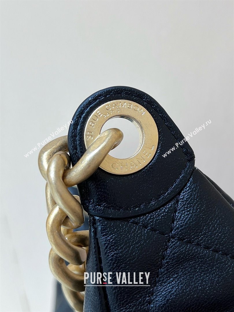 Chanel Lambskin Maxi Hobo Bag AS5339 Black 2025 Top Quality (SHUNY-25031914)