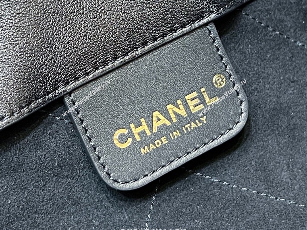 Chanel Medium Hobo Bag in Shiny Lambskin AS5425 Black 2025 Top Quality (SHUNY-25032001)