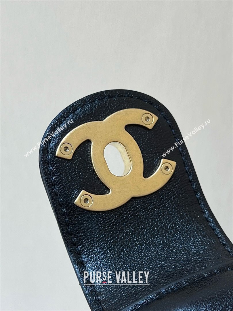 Chanel Medium Hobo Bag in Shiny Lambskin AS5425 Black 2025 Top Quality (SHUNY-25032001)