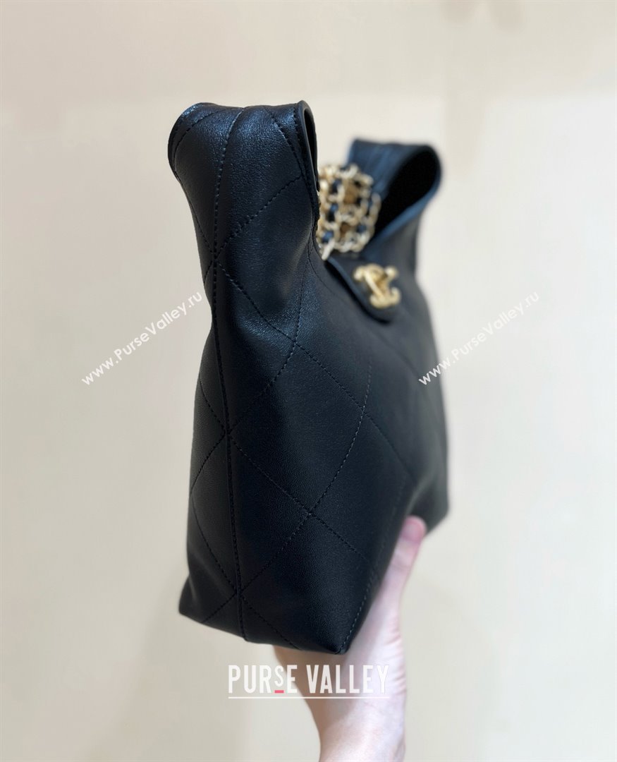 Chanel Hobo Bag in Shiny Lambskin AS5403 Black 2025 Top Quality (SHUNY-25032002)