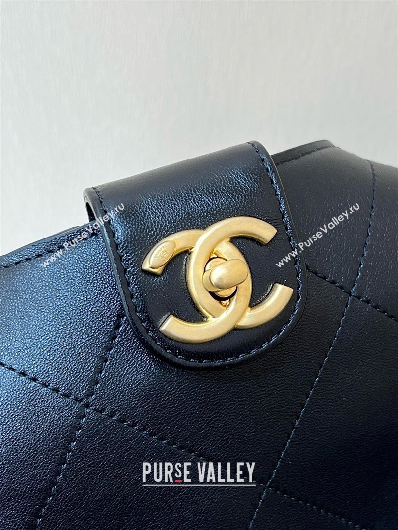 Chanel Hobo Bag in Shiny Lambskin AS5403 Black 2025 Top Quality (SHUNY-25032002)