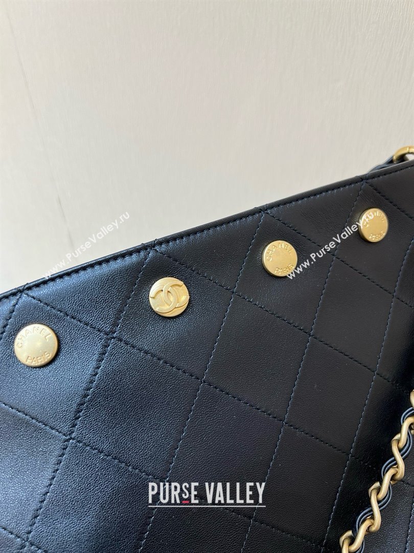 Chanel Large Bucket Bag in Shiny Lambskin AS5406 Black 2025 Top Quality (SHUNY-25032003)