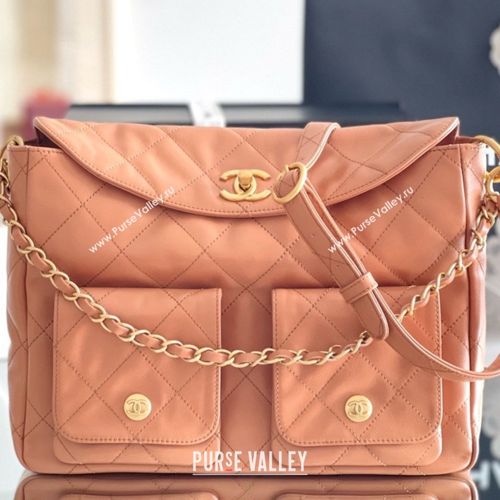 Chanel Medium Messenger Bag in Brown Calfskin AS4668 2025 Top Quality (MHE-25031901)
