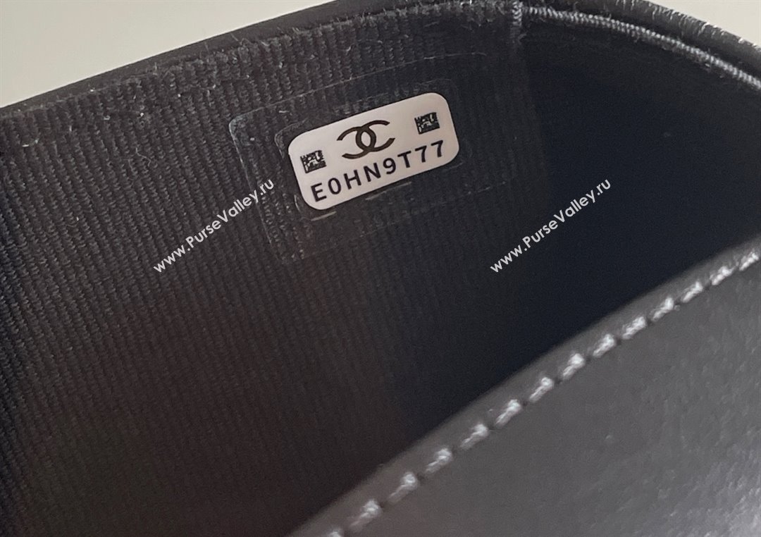 Chanel Mini Flap Bag with Top Handle in Gaiera Lambskin Black 2025 Top Quality (MHE-25031903)