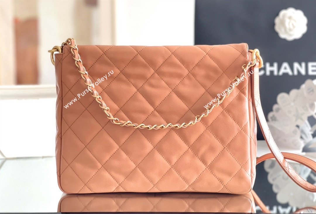 Chanel Medium Messenger Bag in Brown Calfskin AS4668 2025 Top Quality (MHE-25031901)